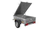 Charger l'image dans la galerie, Remorque simple essieu 750 kg PTAC 150x106 Garden Trailer 150 KIPP avec capot aluminium
