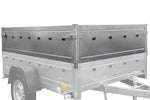 Charger l'image dans la galerie, Remorque un essieu 150x106 UNITRAILER GARDEN 150 KIPP avec côtés, ridelles supplementaires et capot en aluminium
