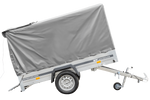 Charger l'image dans la galerie, Remorque routière avec bâche haute (110 cm), arceau (110 cm) et roue jockey 230x125 Garden Trailer 230 KIPP
