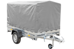 Charger l'image dans la galerie, Remorque routière avec bâche haute (110 cm), arceau (110 cm) et roue jockey 230x125 Garden Trailer 230 KIPP
