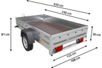 Charger l'image dans la galerie, Remorque pour auto 230 x 125 cm Garden Trailer 230 KIPP
