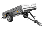 Charger l'image dans la galerie, Remorque routière avec bâche haute (110 cm), arceau (110 cm) et roue jockey 230x125 Garden Trailer 230 KIPP
