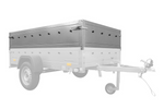 Charger l'image dans la galerie, Remorque un essieu 230x125 UNITRAILER GARDEN 230 KIPP avec côtés BIS et couverture en aluminium
